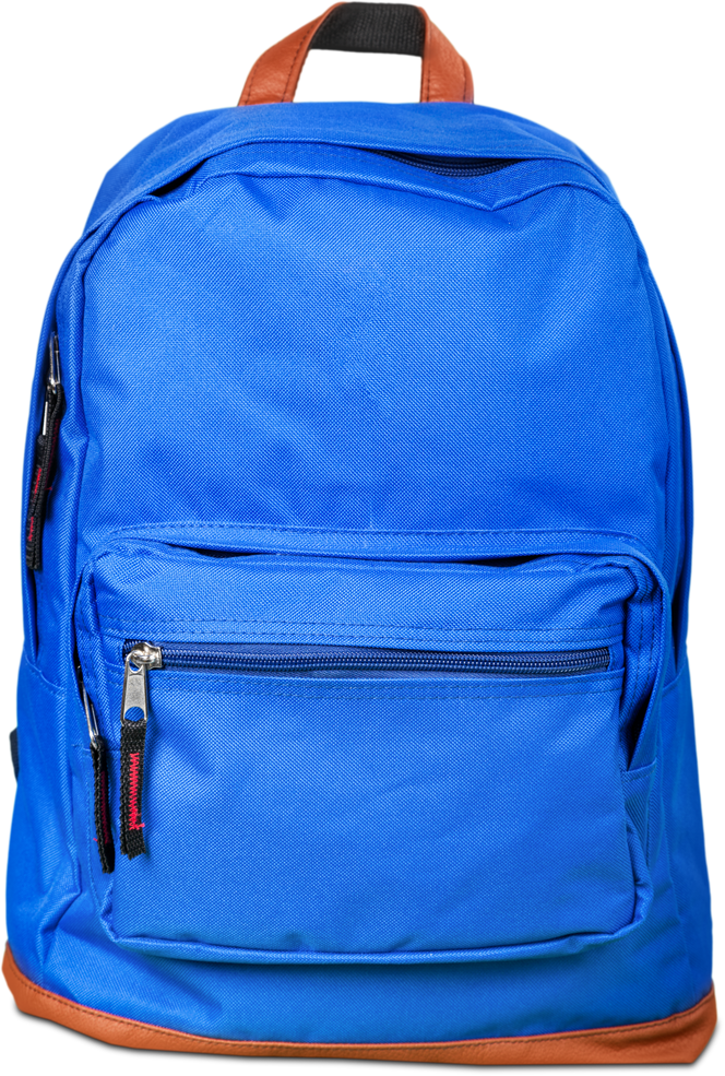 Blue School Bag on Background